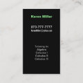 Math Tutor Business Card…
