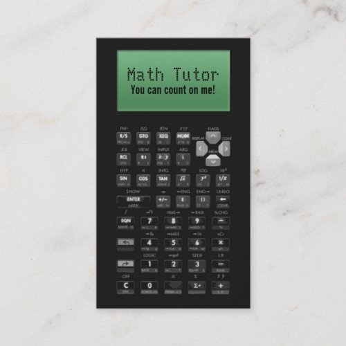 Math Tutor Business Cards