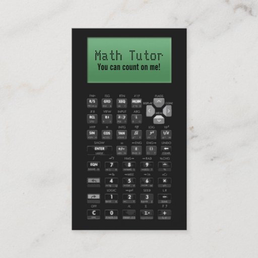 Customizable Math Tutor Business Cards