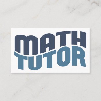 Math Tutor Business Cards by NeatBusinessCards at Zazzle