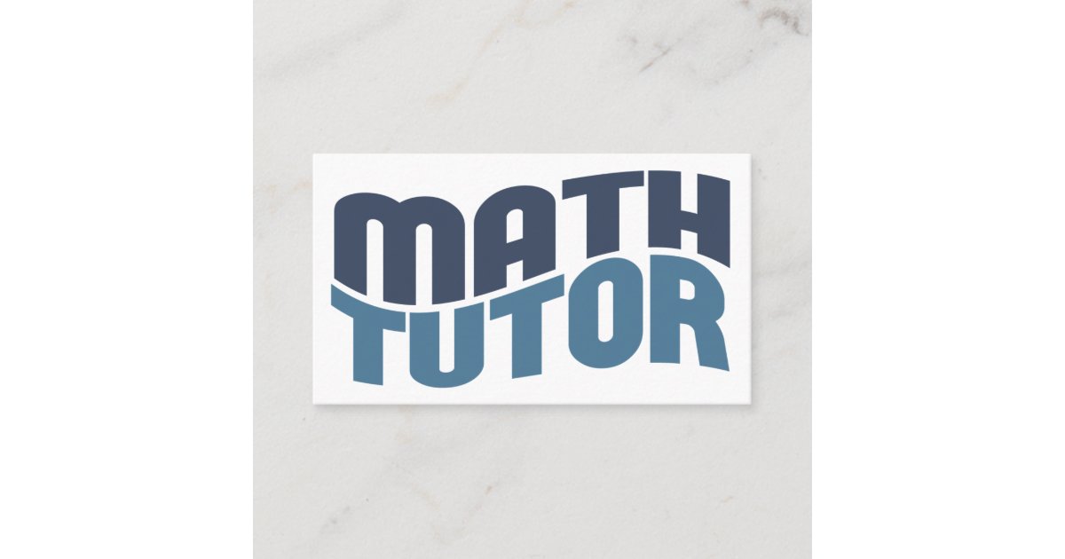 Math Tutor Business Cards Zazzle
