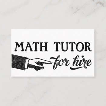 Math Tutor Business Cards - Cool Vintage by NeatBusinessCards at Zazzle