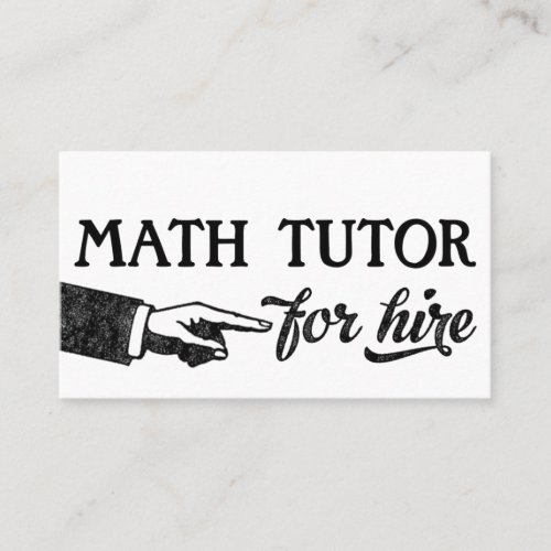 Math Tutor Business Cards _ Cool Vintage
