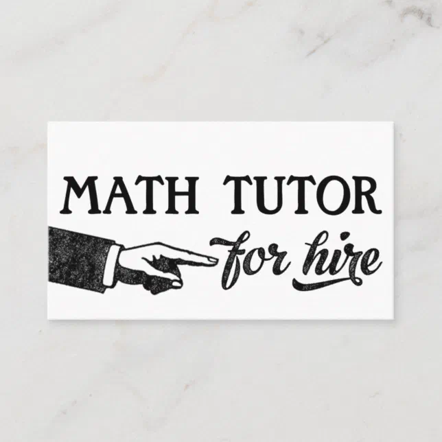 Math Tutor Card Math Tutor Business Cards - Cool Vintage | Zazzle