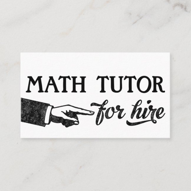 Math Tutor Business Cards – Cool Vintage