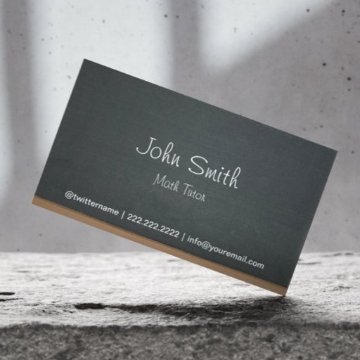 Customizable Blackboard Math Tutor Business Card