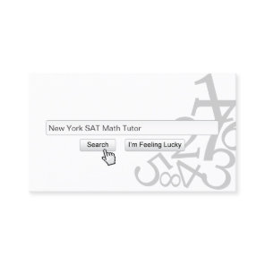 Math Tutor Creative Search Bar Business Card