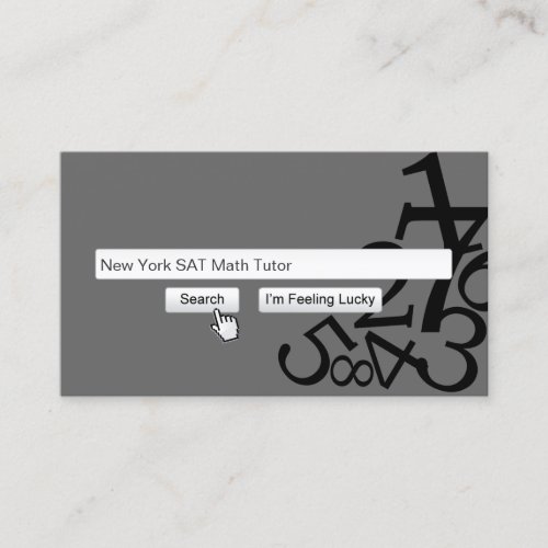Cool Search Bar Math Tutoring Dark Business Card