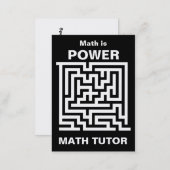 Math Tutor ... math is power Business Card (Front/Back)