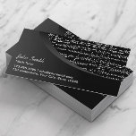 Math Tutor Professional Black Curve Business Card<br><div class="desc">Professional Black Curve Math Tutor Business Cards.</div>