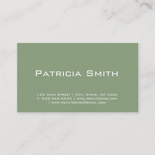 Math Tutoring Business Card