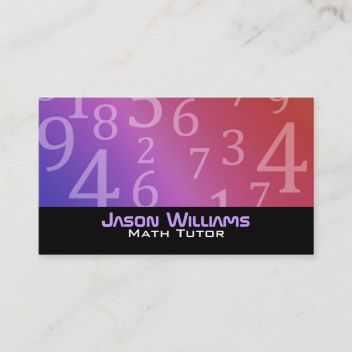 Math Tutoring Business Cards | Zazzle.com