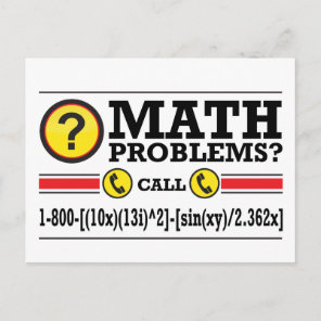 Math Tutoring Humor Gift Postcard