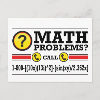Math Tutoring Humor Gift Postcard