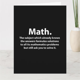Math Typography Funny Math Greeting Card