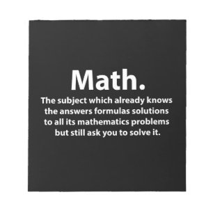 Math Typography Funny Math Notepad