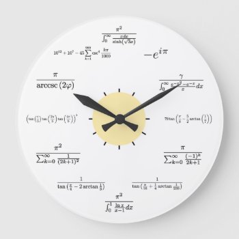 Math Wall Clock by mathsciencetech at Zazzle
