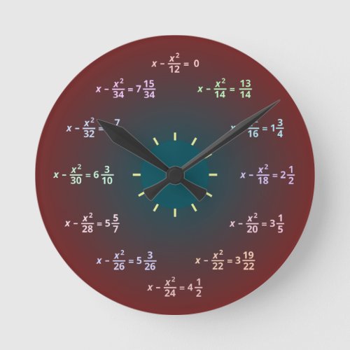 Math wall clock AM_PM