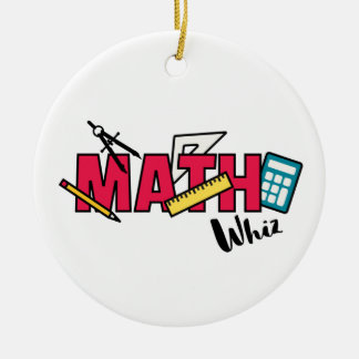 Math Whiz Ceramic Ornament