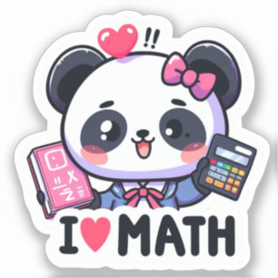Math Whiz Panda Sticker