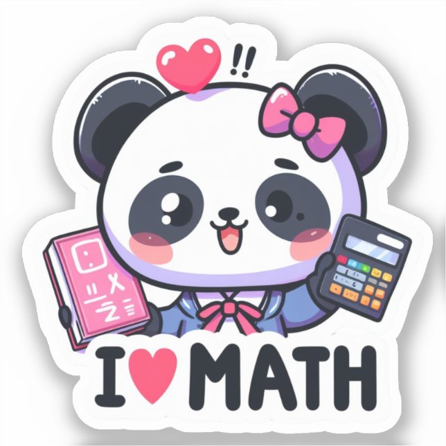 Math Whiz Panda Sticker (Front)