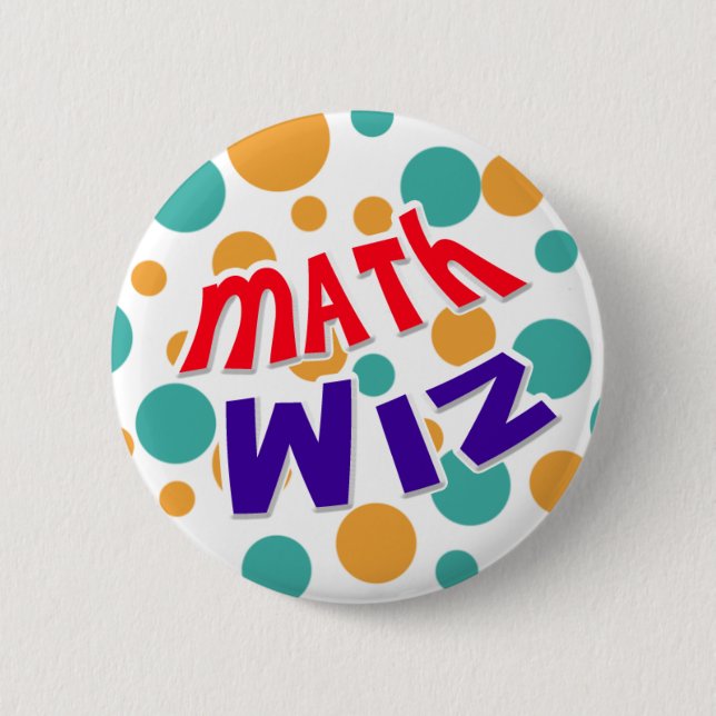 Math Wiz Button (Front)