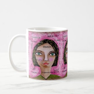 Math Wiz Whimsical Girl Coffee Mug