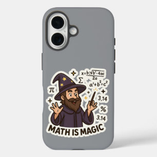Math Wizard Sticker – “Math is Magic” Transparent iPhone 16 Case