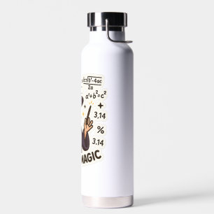 Math Wizard Sticker – “Math is Magic” Transparent Water Bottle