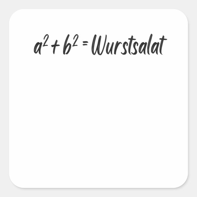 Mathe Mathematiker Humor Schule Spaß Square Sticker (Front)