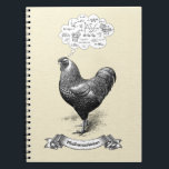 Mathemachicken Funny Math Chicken Pun Joke Notebook<br><div class="desc">Are you a mathematician who likes farm animals, specifically chickens? So there's this chicken who can do math like an animal! Here's a vintage picture of her on this spiral notebook, and the mathematics and chicken scratchings of equations she's doing in her head are in the thought bubble on top....</div>