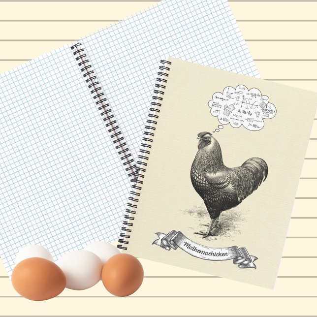 Mathemachicken Funny Math Chicken Pun Joke Notebook (Creator Uploaded)