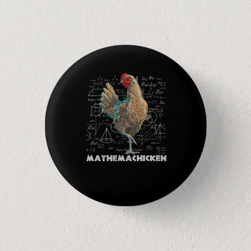 Mathemachicken I Love Chicken Funny Math Lover Mat Button