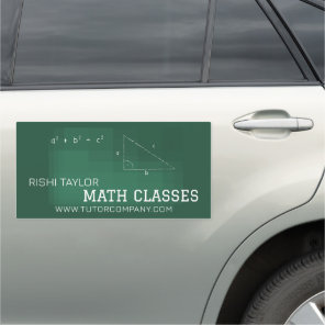 Mathematic Chalkboard, Math Tutor, Teacher Car Magnet