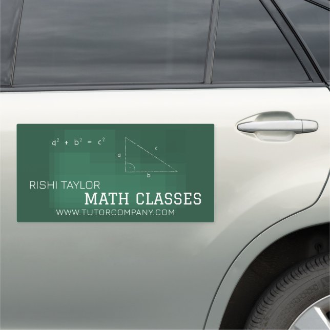 Mathematic Chalkboard, Math Tutor, Teacher Car Magnet (In Situ)