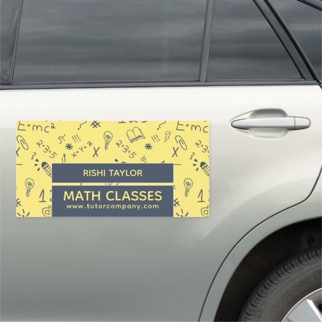 Mathematic Icon Design, Math Tutor, Teacher Car Magnet (In Situ)
