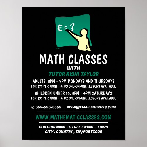 Mathematic Logo Math Classes Advertising Poster