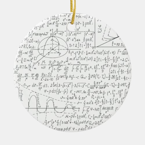Mathematic Lovers Math Formula Math Geek Ceramic Ornament