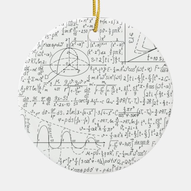 Mathematic Lovers, Math Formula, Math Geek Ceramic Ornament (Front)