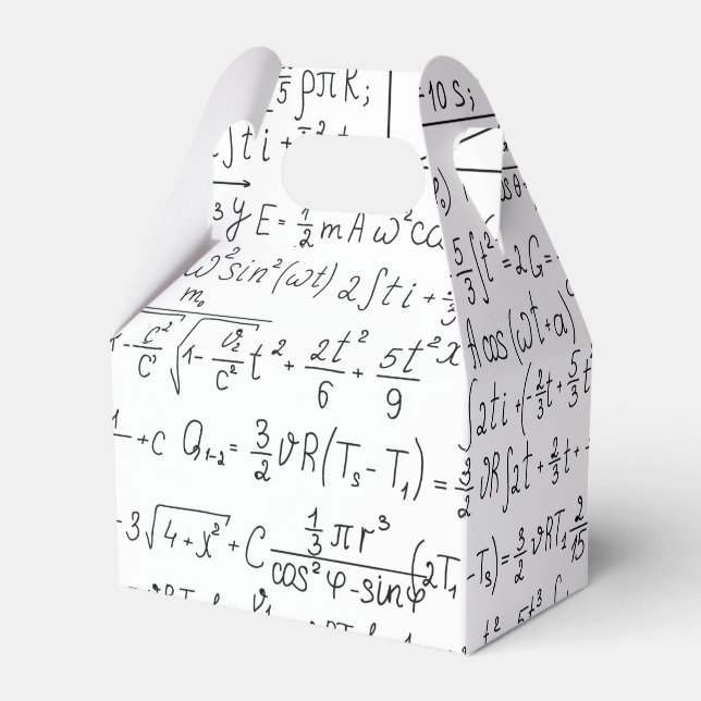 Mathematic Lovers, Math Formula, Math Geek Favor Boxes (Front Side)