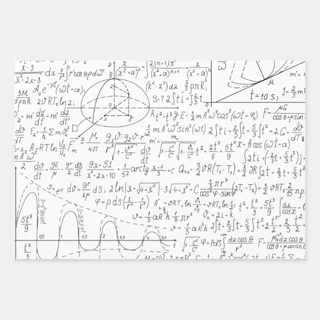 Mathematic Lovers, Math Formula, Math Geek Wrapping Paper Sheets | Zazzle