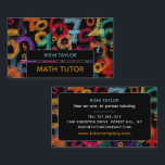 Mathematic Number Design, Math Tutor, Teacher Business Card<br><div class="desc">Mathematic Number Design,  Math Tutor,  Teacher Business Cards by The Business Card Store. Easily personalize these cards with your own wording by using the "personalize this template" section or click the "customize further" link to change the font styles,  colors and layout to suite.</div>