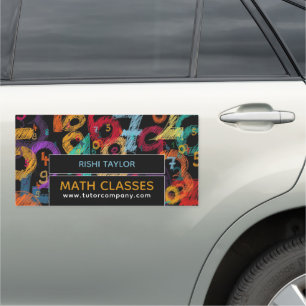 Mathematic Number Design, Math Tutor, Teacher Car Magnet