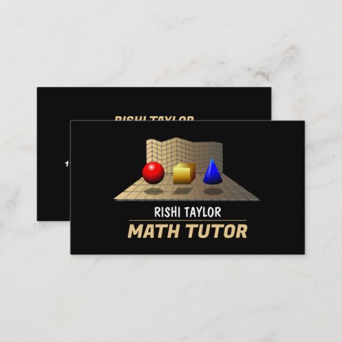 Mathematic Shapes Math Tutor Teacher Business Card