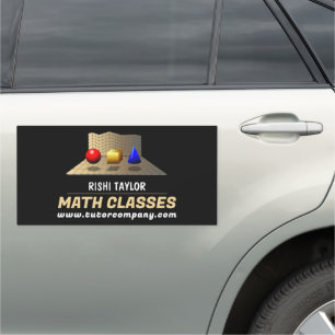 Mathematic Shapes, Math Tutor, Teacher Car Magnet