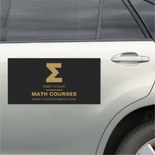 Mathematic Sigma Symbol, Math Tutor, Teacher Car Magnet