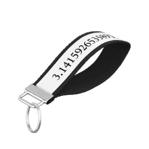 Mathematical constant Pi   The number Pi digits Wrist Keychain