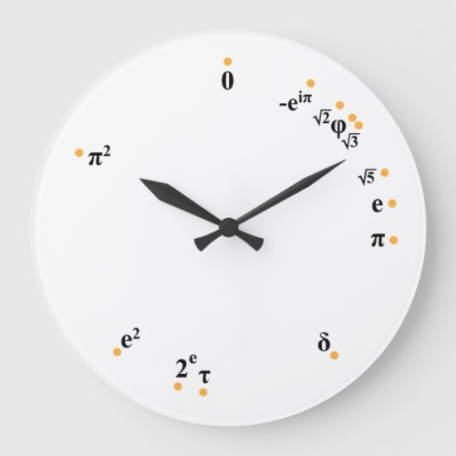 Mathematical Constants Clock orange