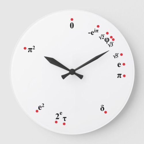 Mathematical Constants Clock red