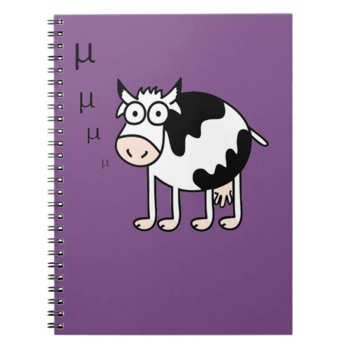 Mathematical Cow Goes Mu T_Shirt Notebook